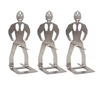 Lot de 3 supports pour outils de barbecue en acier inoxydable - Outil de barbecue amusant en forme de hot-dog - Support à saucisses fantaisie pour barbecue en plein air, gadgets de camping pour