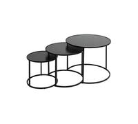 Atmosphera Tables d'appoint Noan noir – Lot de 3 L54/45/35 cm