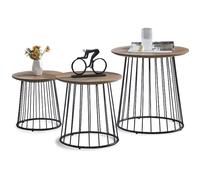 Lot de 3 tables basses de salon bois - Orlia