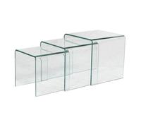 Tables basses gigognes MINKA - Verre courbé