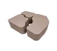 Lot de 3 Tables Basses Nordland 92cm Marron
