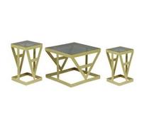 Paris prix lot de 3 tables d'appoint - Or