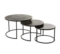 Lot de 3 Tables Gigognes Oxidize 80cm Noir
