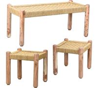 lot de 3 tabourets Boho Style 2 Banc Josue