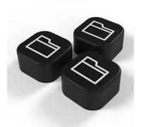 Lot de 3 Tags NFC Dossier Noir imprimés en 3D - Badge NFC décoratif pour bureau et télétravail, raccourci smartphone pour ouvrir un dossier précis dans votre cloud, aimanté et adhésif