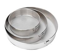 Lot de 3 Tamis à Farine en Acier Inoxydable 304, Tamis Rond à Poudre Fine de 15 cm, 20 cm, 25 cm, 40 Mailles, Filtre à Farine pour La Cuisson de Gâteaux, Pain, Desserts, Cuisine à