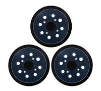 Lot de 3 tampons abrasifs multi-trous à 4 trous pour BO5041M9202B | Patins à crochets de 125 mm avec dents, plateau de support de meuleuse pour outils de polissage BO5041 M9202B