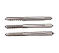 Lot de 3 tarauds à main métriques M6 x 1 mm pour acier, aluminium, fer, filetage intermédiaire en acier élevé, outils de taraudage avec tige carrée