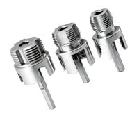 Lot de 3 tarauds de tuyaux - Filetage intégré | Outil de taraudage pour réparation de conduites d'eau, chantier, garage, atelier,