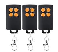 Lot de 3 télécommandes de portail 4 canaux compatibles SCS Sentinel AAM0121, code roulant sécurisé, portée 50 m, 433,92 MHz, pour portail et garage - Pile CR2032 incluse (orange)
