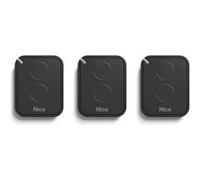 Lot de 3 télécommandes NICE FLO2RE - 2 canaux 433,92 MHz + 1 porte-clés Domobip Noir G