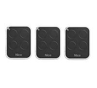 Lot de 3 télécommandes Nice ON4E - 4 canaux, 433 MHz, Rolling code - Portail, garage