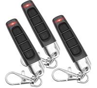 Lot de 3 Télécommandes Portail 433 MHz, Duplicateur Sans Fil pour Porte de Garage, Clonage à 4 Boutons, Portée Jusqu’à 50 m