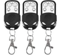 Lot de 3 télécommandes universelles 433,92 MHz à code fixe pour portail - 4 codes, noir