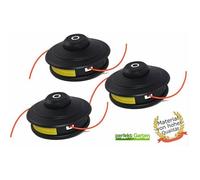 Lot de 3 têtes de débroussailleuse à double fil automatique - Compatible débroussailleuses Fuxtec et autres - Pour coupe précise et