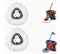 Lot de 3 têtes de rechange compatibles avec le système O Cedar Spin Mop 1 réservoir - Facile à remplacer, microfibre, lavable en machine