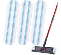Lot de 3 têtes de rechange - Compatibles avec les balais plats Vileda H2Pro et OCedar H2pro - Pour sols durs
