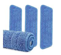 Lot de 3 têtes de Rechange en Microfibre pour Le Nettoyage du Sol, serpillère Murale avec Coussinets lavables réutilisables, Compatible avec la serpillère Cinch