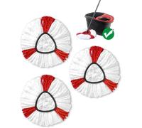 Lot de 3 têtes de serpillère de rechange compatibles avec Vileda Turbo 2 en 1, serpillère de rechange en microfibre pour balai de sol et EasyWring&Clean