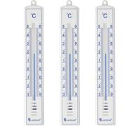 Lot de 3 thermomètres de jardin - Thermomètre d'extérieur résistant aux intempéries et thermomètre d'intérieur - Thermomètres analogiques pour l'intérieur et l'extérieur