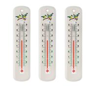 Lot de 3 thermomètres traditionnels blancs 15 cm