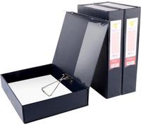 Lot de 3 tiroirs d'archivage A4 à fermeture à encliquetage, tiroirs d'archivage A4 pour classeurs A4, tiroir à documents A4, boîte d'archivage A4, tiroir de rangement A4 pour le bureau ou l'école, noi