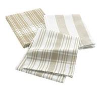 Douceur d'Intérieur – Lot de 3 torchons Bayado Lin 50 x 70 cm, coton tissé