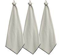 Lot de 3 torchons de cuisine 50x70 cm HONO blanc Naturel