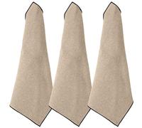 Lot de 3 torchons de cuisine coton 50x70 cm HONO beige sable