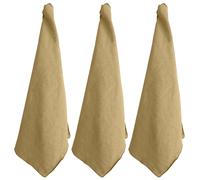 Lot de 3 torchons de cuisine coton 50x70 cm HONO marron houblon