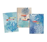 Lot De 3 Torchons En Coton Sergé - Poissons