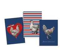Lot De 3 Torchons Maison Française En Coton Sergé
