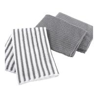 Lot de 3 Torchons Microfibre Cuistot 40x40cm Gris