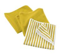 Lot de 3 Torchons Microfibre Cuistot 40x40cm Jaune