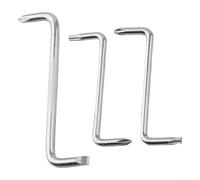 Lot de 3 tournevis de type Z à double usage - Outil de réparation manuelle en acier inoxydable - Coude plat pour espace étroit - Argenté - 65 mm 75 mm 102 mm