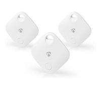 Lot de 3 Tracker d'Objets Bluetooth avec Alarme Sonore et une Portée 40 m Blanc