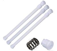 Lot de 3 tringles à rideaux extensibles pour rideaux, armoires, penderie, tringle télescopique pour rideaux de fenêtre, [342]