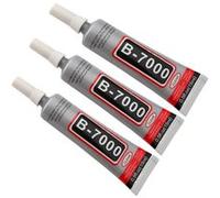 Lot de 3 Tube de Colle B-7000 15ml, Glue Adhésif Transparente Extra forte pour Collage vitres tactiles Tablettes Smartphones et Bijoux - -