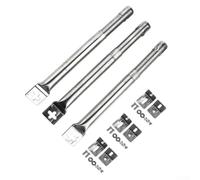 Lot de 3 tubes de brûleur à gaz réglables pour barbecue à gaz | S'étend de 30,5 à 44,5 cm, s'adapte à la plupart des grilles, répartition uniforme des flammes, ajustement facile par
