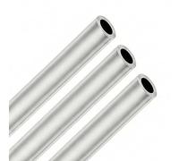Lot de 3 tubes ronds en aluminium 6063, diamètre extérieur 10 mm, épaisseur de paroi 2 mm, longueur 300 mm, tube en aluminium sans couture pour modélisme, bricolage, artisanat et industrie