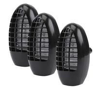 Lot de 3 tue-insectes électroniques H+H IV 104 pour prise de courant - Noir