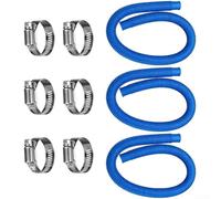 Lot de 3 tuyaux de rechange SS-Clamp pour piscine, idéal pour système de filtre INTEX-COLEMAN, tubes en polyéthylène en spirale résistants aux intempéries 3,25 x 150,9 cm