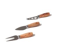 BERARD Set de 3 couteaux à fromage en bois d'olivier marron