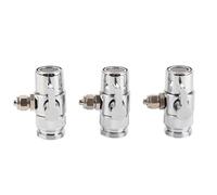 Lot de 3 Vannes D'Inverseur de Robinet D'évier, Vanne D'Inverseur de Robinet M22 Connecteur de Fixation de Tuyau de Fil Intérieur avec Aérateur Double Filetage Externe Inverseur