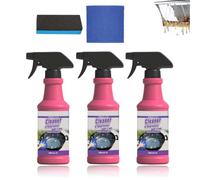 Lot de 3 vaporisateurs de dégraissage pour barbecue à action rapide - Spray dégraissant de cuisine - Nettoyant polyvalent - Élimine la graisse sans effort