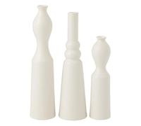 Lot de 3 Vases en Porcelaine Leia 32cm Blanc
