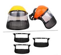 Lot de 3 visières de rechange en maille métallique pour casque forestier 39 | Lot de 3 pièces de rechange, dimensions 39 x 20,5 cm, montage à baïonnette, convient aux casques, métal inoxydable