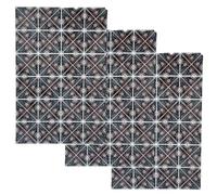 Lot de 3 x 2 stickers Mosaic 20 x 30 cm - Noir