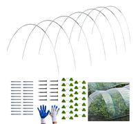 Lot de 30 arches de tunnel de plantation de 43 cm, arches de tunnel de plantation avec filet, pneus de serre, arches de tunnel, tunnel de plantation pour parterre surélevé