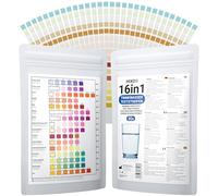 Lot de 30 bandelettes de test d'eau potable 16 en 1 | Analyse de l'eau testeur d'eau pour 16 paramètres | Idéal pour l'eau potable, la piscine, le spa et l'aquarium | Testez la dureté de l'eau, le